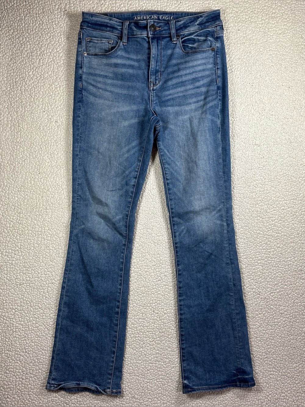 American Eagle Next Level Stretch Hi Rise Skinny Kick Women 10 Regular Blue Jean